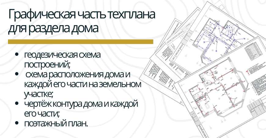 Графическая часть техплана для раздела дома в Воронеже и Воронежской области